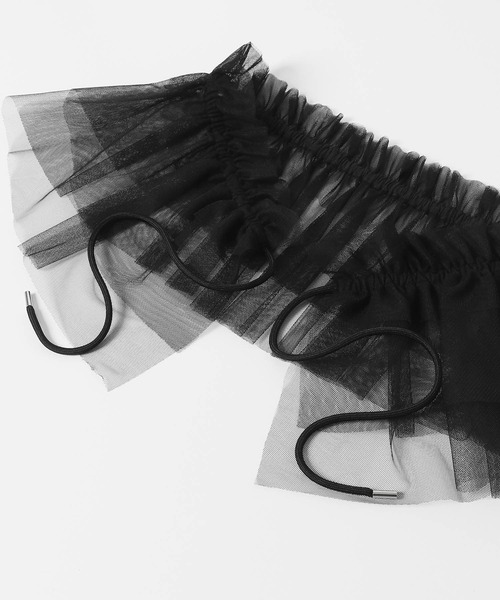 KBF（ケイビーエフ）の「マルチWAYチュール付け襟（その他小物・レディース・ベージュ/ブラック・ONE）」の21枚目の写真