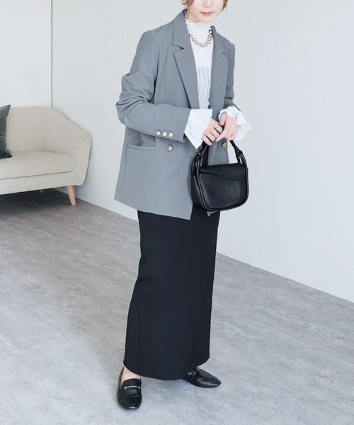 reca(レカ)の「ボトルネックシアーストライプブラウス(シャツ/ブラウス・レディース・ブラウン/アイボリー/ブラック/ブルー/ホワイト/カーキ・FREE)」の21枚目の写真