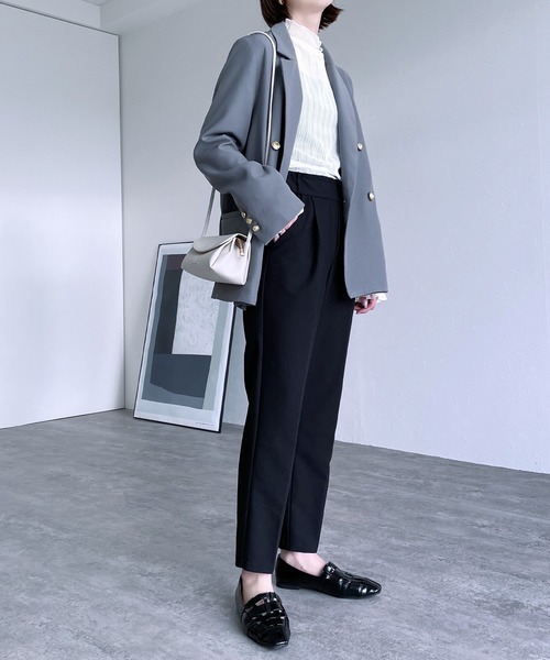 reca(レカ)の「ボトルネックシアーストライプブラウス(シャツ/ブラウス・レディース・ブラウン/アイボリー/ブラック/ブルー/ホワイト/カーキ・FREE)」の18枚目の写真