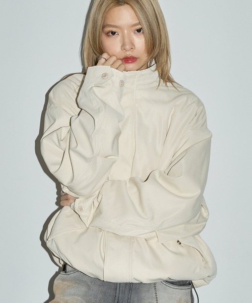 ビッグシルエット裏フリース M-65ショートブルゾン（ブルゾン