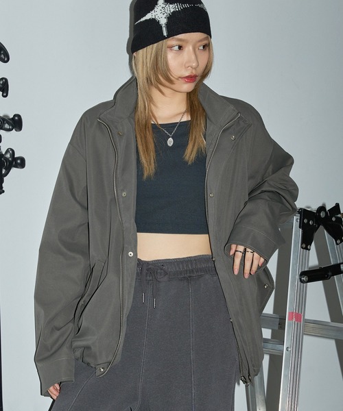 ビッグシルエット裏フリース M-65ショートブルゾン（ブルゾン