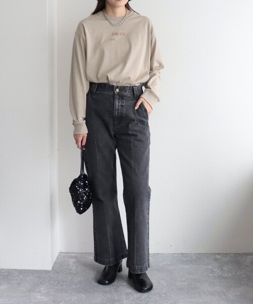 fredy emue（フレディエミュ）の「ちびロゴロンT（Tシャツ/カットソー・レディース・ライトグレー/オフホワイト/ベージュ・38）」の9枚目の写真