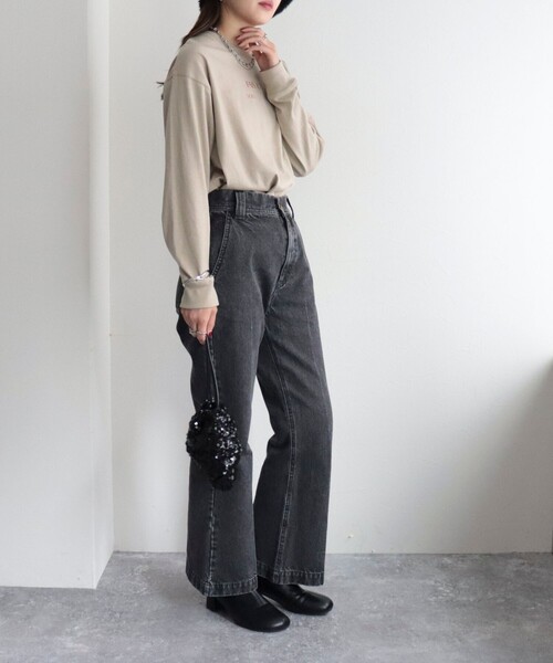 fredy emue（フレディエミュ）の「ちびロゴロンT（Tシャツ/カットソー・レディース・ライトグレー/オフホワイト/ベージュ・38）」の10枚目の写真