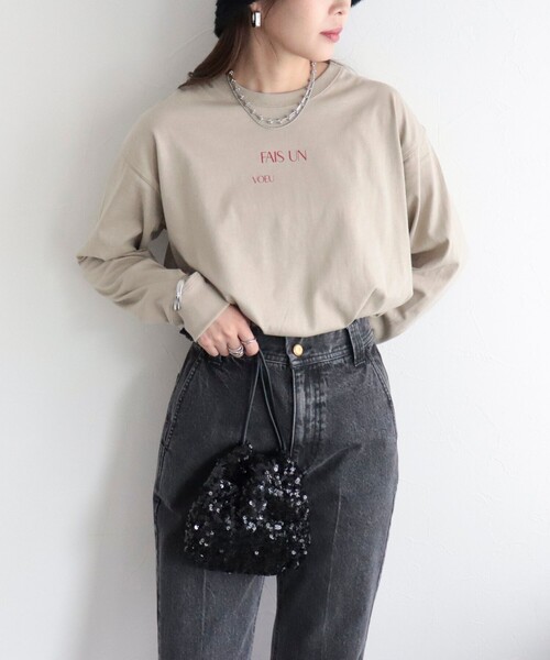 fredy emue（フレディエミュ）の「ちびロゴロンT（Tシャツ/カットソー・レディース・ライトグレー/オフホワイト/ベージュ・38）」の11枚目の写真