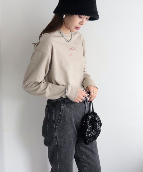 fredy emue（フレディエミュ）の「ちびロゴロンT（Tシャツ/カットソー・レディース・ライトグレー/オフホワイト/ベージュ・38）」の13枚目の写真