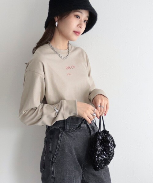 fredy emue（フレディエミュ）の「ちびロゴロンT（Tシャツ/カットソー・レディース・ライトグレー/オフホワイト/ベージュ・38）」の14枚目の写真