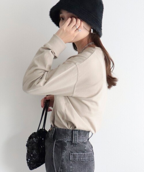 fredy emue（フレディエミュ）の「ちびロゴロンT（Tシャツ/カットソー・レディース・ライトグレー/オフホワイト/ベージュ・38）」の16枚目の写真