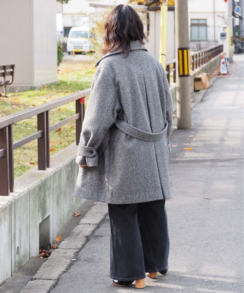 cepo（セポ）の「ブークレハイネックハーフコート 2WAY（ピーコート