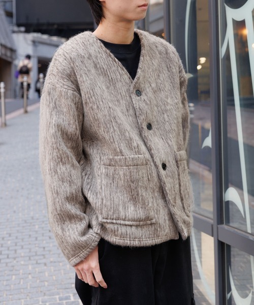 3.3 Field Trip (3.3フィールドトリップ)の「3.3 Field Trip/シャギーVネックカーディガン 2988022(カーディガン/ボレロ・メンズ・グレー/オレンジ/ベージュ・FREE)」の8枚目の写真