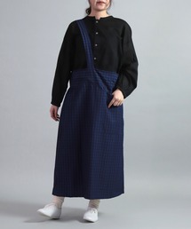 Yarmo | [Yarmo] One Shoulder Apron Skirt_Gingham(スカート)