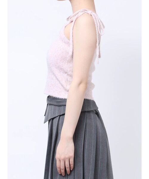 dazzlin（ダズリン）の「【セット着用可能】ミニシャギーラメニットキャミ（キャミソール・レディース・グレー/ピンク/グリーン/ベージュ・FREE）」の21枚目の写真