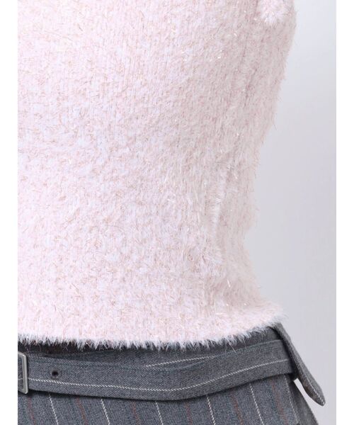 dazzlin（ダズリン）の「【セット着用可能】ミニシャギーラメニットキャミ（キャミソール・レディース・グレー/ピンク/グリーン/ベージュ・FREE）」の12枚目の写真