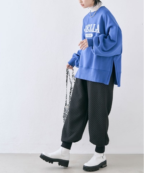 kirakiraShop(キラキラショップ)の「キルティング スウェット ジョガーパンツ(スウェットパンツ・レディース・チャコール/オフホワイト/杢グレー/ブラック・M/L)」の19枚目の写真