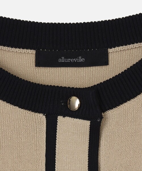 allureville(アルアバイル)の「◇配色ポケットクルーカーディガン(カーディガン/ボレロ・レディース・ベージュ系その他・2)」の8枚目の写真