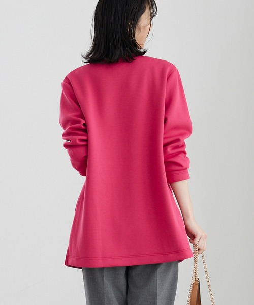 BELLUNA PLUS(ベルーナ)の「ダンボール素材ロングカーデアンサンブル(アンサンブル・レディース・ピンク/レモンイエロー/ネイビー/セージグリーン/ライトグリーン/ラベンダー/コーラル・MEDIUM/X-LARGE/LARGE)」の11枚目の写真