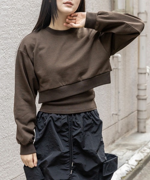 3.3 Field Trip （3.3フィールドトリップ）の「3.3 Field Trip／ウラケプルオーバーキャミSET（2WAY）2995267（スウェット・レディース・ライトグレー/チャコール/ブラック・FREE）」の2枚目の写真