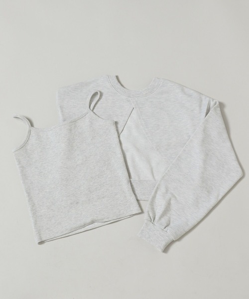 3.3 Field Trip （3.3フィールドトリップ）の「3.3 Field Trip／ウラケプルオーバーキャミSET（2WAY）2995267（スウェット・レディース・ライトグレー/チャコール/ブラック・FREE）」の19枚目の写真