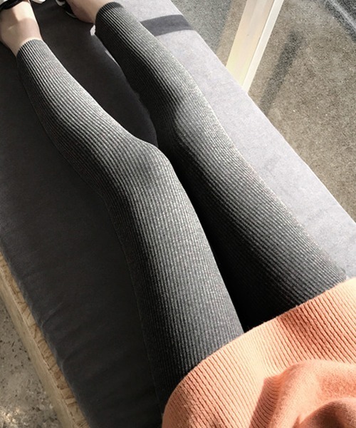 Miniministore(ミニミニストア)の「リブ レギンスパンツ レディース 美脚(その他パンツ・レディース・ワインレッド/ダークグレー/ネイビー/ライトグレー/ブラック/ホワイト/グリーン・FREE)」の5枚目の写真