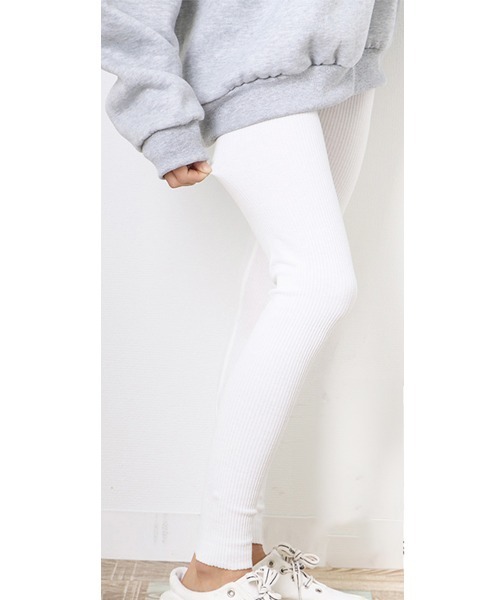 Miniministore(ミニミニストア)の「リブ レギンスパンツ レディース 美脚(その他パンツ・レディース・ワインレッド/ダークグレー/ネイビー/ライトグレー/ブラック/ホワイト/グリーン・FREE)」の8枚目の写真