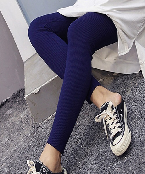Miniministore(ミニミニストア)の「リブ レギンスパンツ レディース 美脚(その他パンツ・レディース・ワインレッド/ダークグレー/ネイビー/ライトグレー/ブラック/ホワイト/グリーン・FREE)」の10枚目の写真
