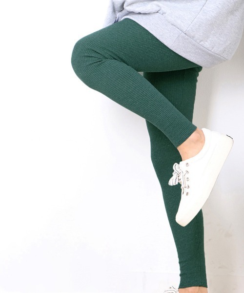 Miniministore(ミニミニストア)の「リブ レギンスパンツ レディース 美脚(その他パンツ・レディース・ワインレッド/ダークグレー/ネイビー/ライトグレー/ブラック/ホワイト/グリーン・FREE)」の13枚目の写真