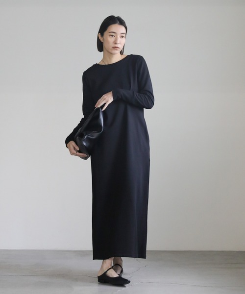select MOCA(セレクトモカ)の「バックUネックカットロングワンピース(ワンピース・レディース・グレー/ライトベージュ/ブラック・SMALL/MEDIUM)」の18枚目の写真