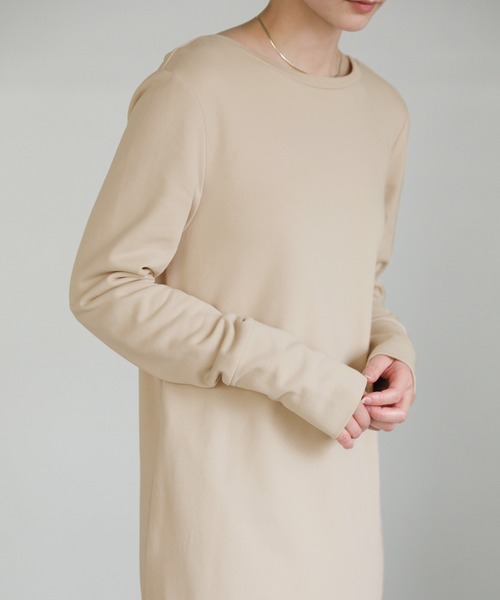select MOCA(セレクトモカ)の「バックUネックカットロングワンピース(ワンピース・レディース・グレー/ライトベージュ/ブラック・SMALL/MEDIUM)」の16枚目の写真