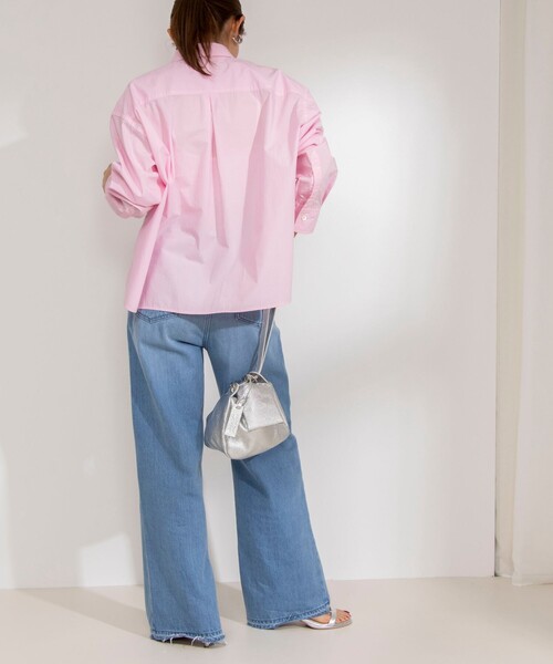 Rie Miller(リエミラー)の「製品染めレギュラーカラーショート丈シャツ(シャツ/ブラウス・レディース・ホワイト/サックスブルー/ベビーピンク・38)」の19枚目の写真