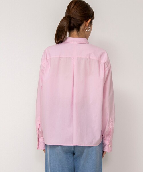 Rie Miller(リエミラー)の「製品染めレギュラーカラーショート丈シャツ(シャツ/ブラウス・レディース・ホワイト/サックスブルー/ベビーピンク・38)」の15枚目の写真