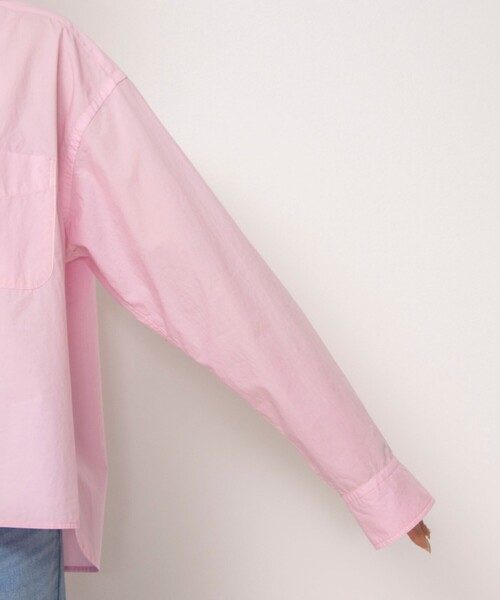 Rie Miller(リエミラー)の「製品染めレギュラーカラーショート丈シャツ(シャツ/ブラウス・レディース・ホワイト/サックスブルー/ベビーピンク・38)」の6枚目の写真