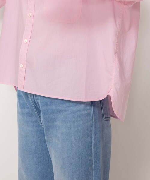 Rie Miller(リエミラー)の「製品染めレギュラーカラーショート丈シャツ(シャツ/ブラウス・レディース・ホワイト/サックスブルー/ベビーピンク・38)」の8枚目の写真