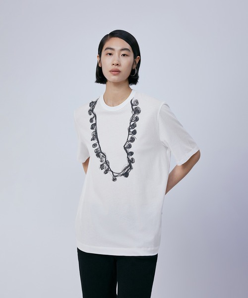 Miao Silver Necklace-print T-shirt
