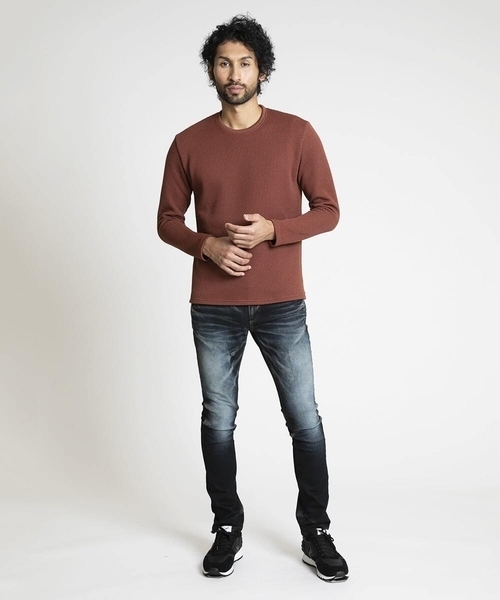 MICHEL KLEIN HOMME (ミッシェルクランオム)の「ダブルフェイスクルーネックカットソー(Tシャツ/カットソー・メンズ・ブラック/ベージュ/オレンジ・MEDIUM/LARGE/X-LARGE)」の9枚目の写真