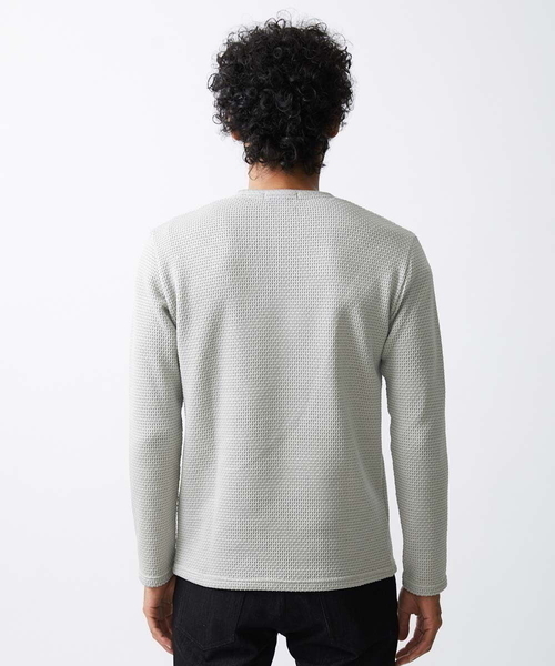 MICHEL KLEIN HOMME (ミッシェルクランオム)の「ダブルフェイスクルーネックカットソー(Tシャツ/カットソー・メンズ・ブラック/ベージュ/オレンジ・MEDIUM/LARGE/X-LARGE)」の6枚目の写真
