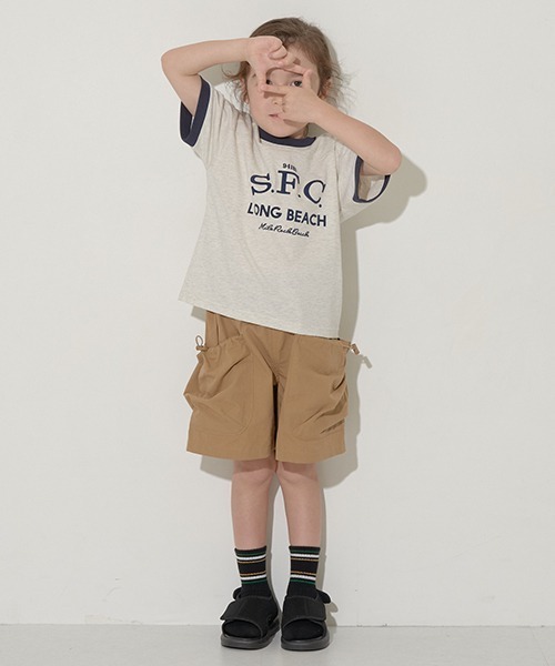 b・ROOM(ビールーム)の「ビッグカーゴポケットハーフパンツ(その他パンツ・キッズ・キャメル/モスグリーン/グレイッシュブルー/ブラック・100cm/110cm/120cm/130cm/140cm/150cm)」の13枚目の写真