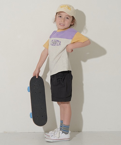 b・ROOM(ビールーム)の「ビッグカーゴポケットハーフパンツ(その他パンツ・キッズ・キャメル/モスグリーン/グレイッシュブルー/ブラック・100cm/110cm/120cm/130cm/140cm/150cm)」の20枚目の写真