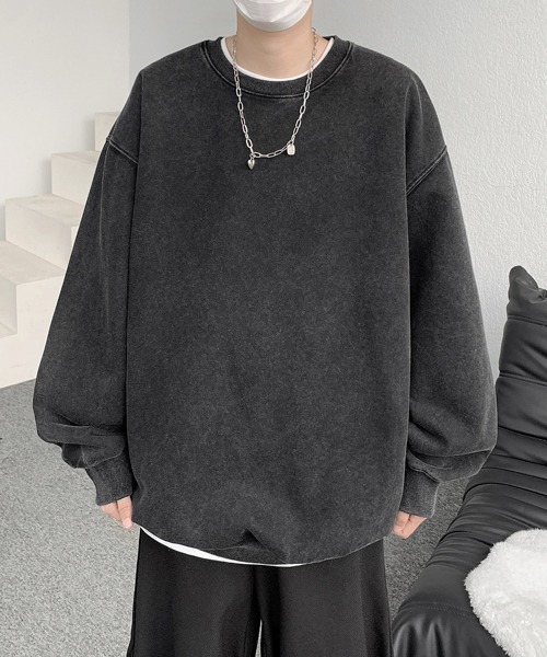 Juemi ピグメント加工Vintage風スウェット Juemi ピグメント加工Vintage風スウェット