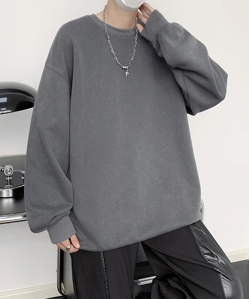 FVLMEN(フルメン)の「【FVLMEN】Pigment processing sweat pullover/ピグメント加工 スウェット プルオーバー(スウェット・メンズ・パープル/グリーン/ブラック/ブルー/グレー・X-LARGE/LARGE/MEDIUM)」の13枚目の写真