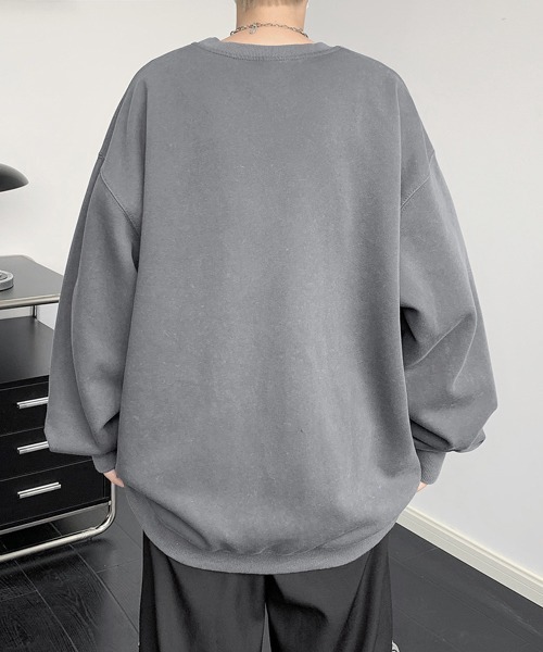 FVLMEN(フルメン)の「【FVLMEN】Pigment processing sweat pullover/ピグメント加工 スウェット プルオーバー(スウェット・メンズ・パープル/グリーン/ブラック/ブルー/グレー・X-LARGE/LARGE/MEDIUM)」の15枚目の写真