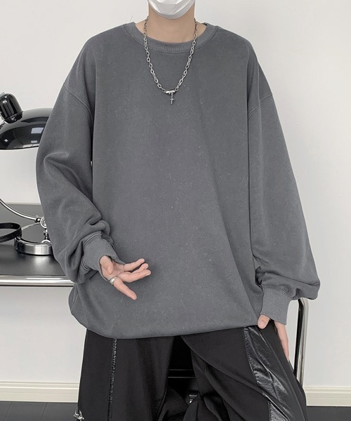 FVLMEN(フルメン)の「【FVLMEN】Pigment processing sweat pullover/ピグメント加工 スウェット プルオーバー(スウェット・メンズ・パープル/グリーン/ブラック/ブルー/グレー・X-LARGE/LARGE/MEDIUM)」の12枚目の写真