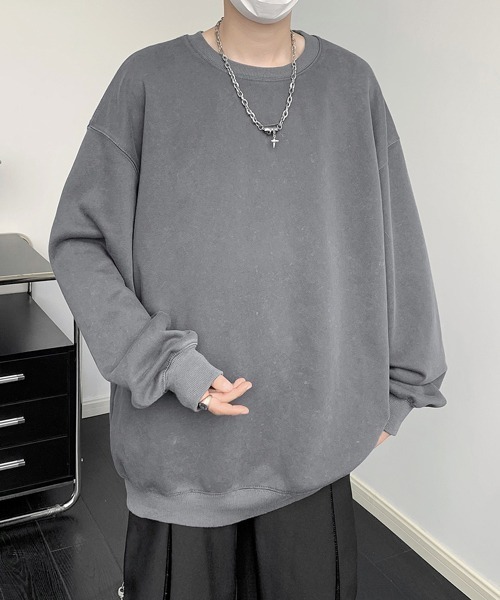 FVLMEN(フルメン)の「【FVLMEN】Pigment processing sweat pullover/ピグメント加工 スウェット プルオーバー(スウェット・メンズ・パープル/グリーン/ブラック/ブルー/グレー・X-LARGE/LARGE/MEDIUM)」の10枚目の写真