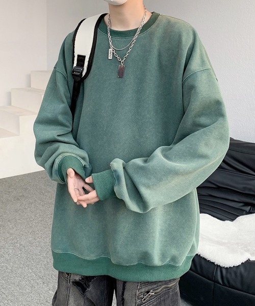 FVLMEN(フルメン)の「【FVLMEN】Pigment processing sweat pullover/ピグメント加工 スウェット プルオーバー(スウェット・メンズ・パープル/グリーン/ブラック/ブルー/グレー・X-LARGE/LARGE/MEDIUM)」の16枚目の写真
