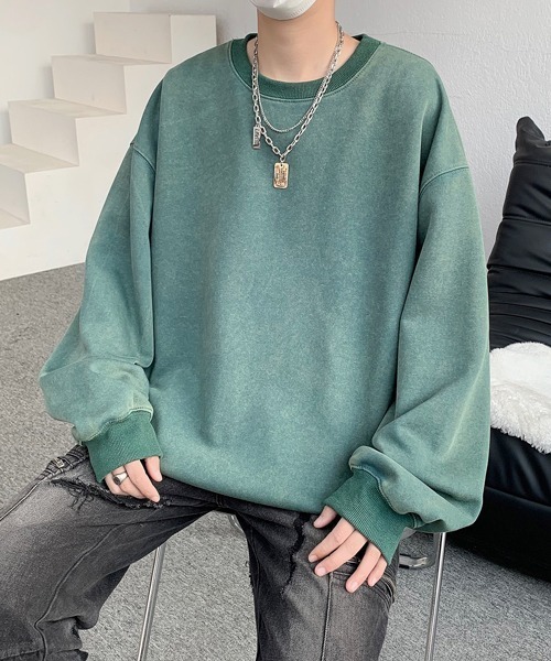 FVLMEN(フルメン)の「【FVLMEN】Pigment processing sweat pullover/ピグメント加工 スウェット プルオーバー(スウェット・メンズ・パープル/グリーン/ブラック/ブルー/グレー・X-LARGE/LARGE/MEDIUM)」の18枚目の写真