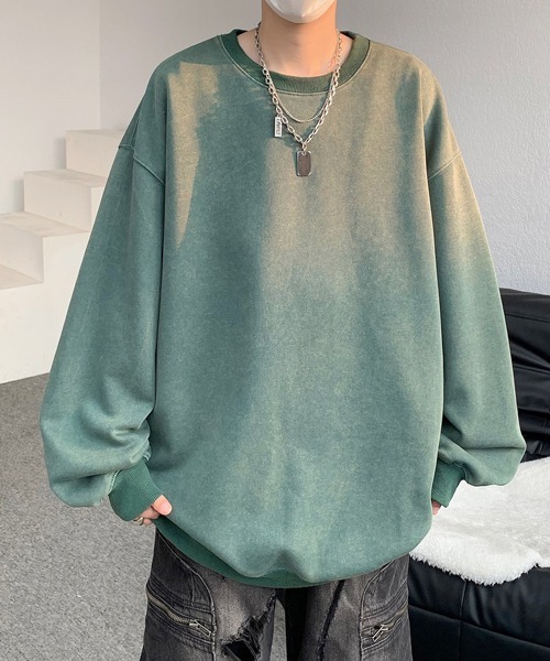 FVLMEN(フルメン)の「【FVLMEN】Pigment processing sweat pullover/ピグメント加工 スウェット プルオーバー(スウェット・メンズ・パープル/グリーン/ブラック/ブルー/グレー・X-LARGE/LARGE/MEDIUM)」の19枚目の写真