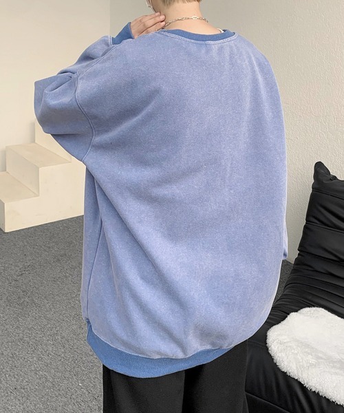 セール】【FVLMEN】Pigment processing sweat pullover/ピグメント加工