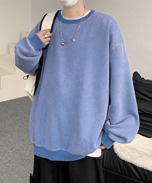 セール】【FVLMEN】Pigment processing sweat pullover/ピグメント加工