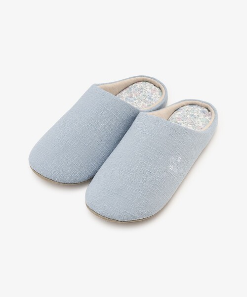 Afternoon Tea(アフタヌーンティー)の「フラワーチャールストン型ルームシューズ(ルームシューズ/スリッパ・レディース・ブルー/ピンク・ONE SIZE)」の1枚目の写真