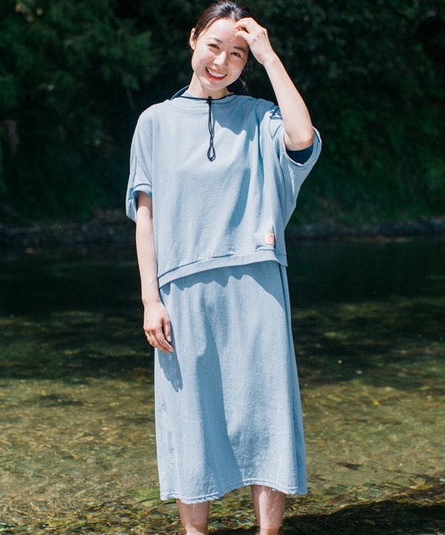 KRIFF MAYER Lady's Collection（クリフメイヤーレディースコレクション）の「ウェットプロテクトアンサンブル（ワンピース・レディース・ネイビー/チャコール/サックスブルー/オレンジ系その他/グレー/オフホワイト・LARGE/MEDIUM）」の5枚目の写真