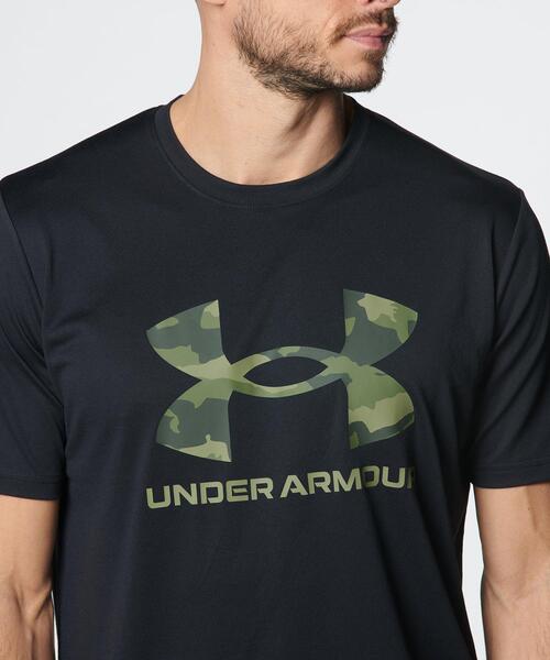 UNDER ARMOUR（アンダーアーマー）の「UAテック カモ ビッグロゴ ショートスリーブTシャツ（トレーニング/メンズ）（Tシャツ/カットソー・メンズ・ブラック・L/M/XL/S/XXL/3XL）」の4枚目の写真