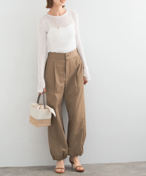 URBAN RESEARCH ROSSO WOMEN（アーバンリサーチ　ロッソ）の「撥水UVカット2wayドロストパンツ（その他パンツ・レディース・ブラック/ベージュ・FREE）」の18枚目の写真